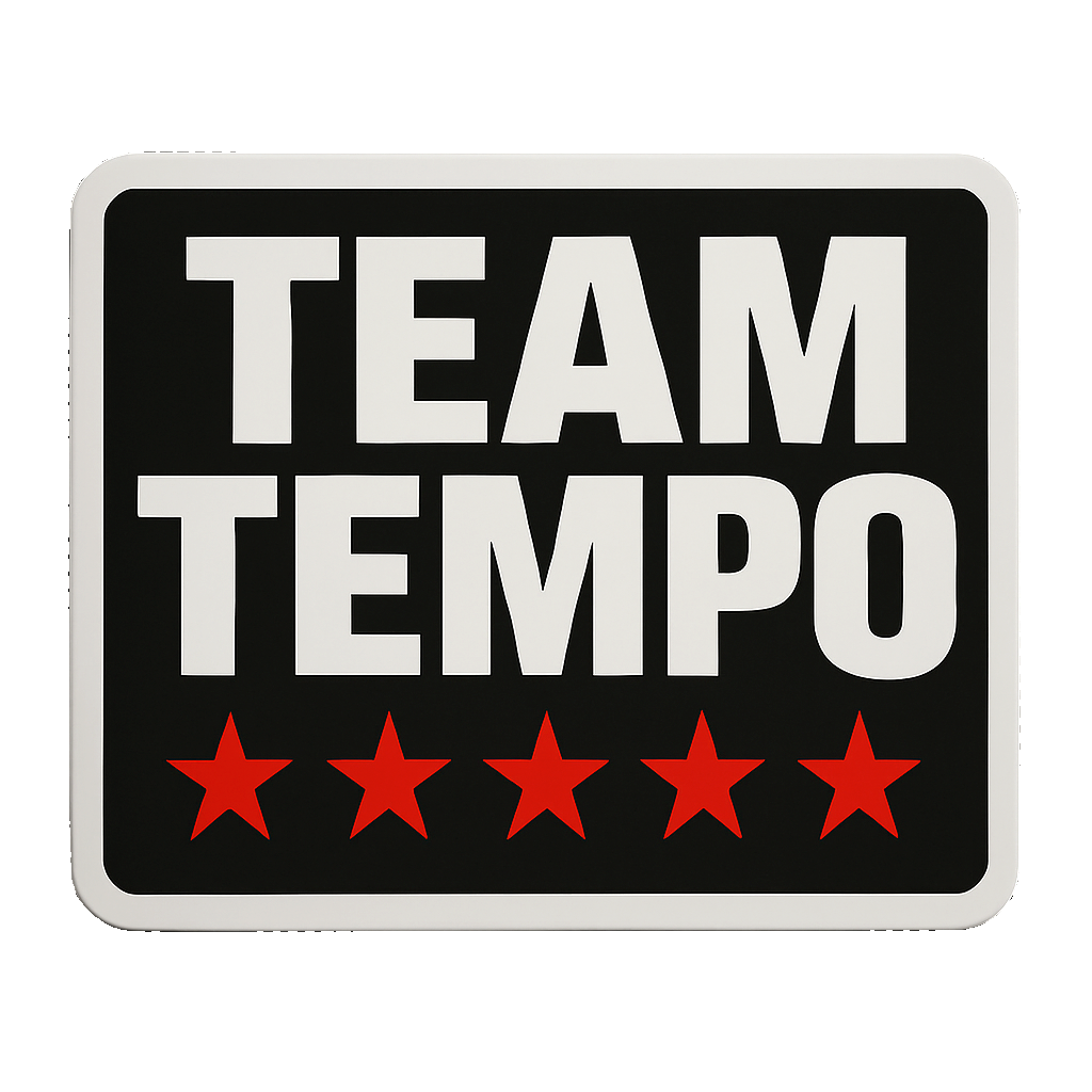 Team Tempo Statement Sticker
